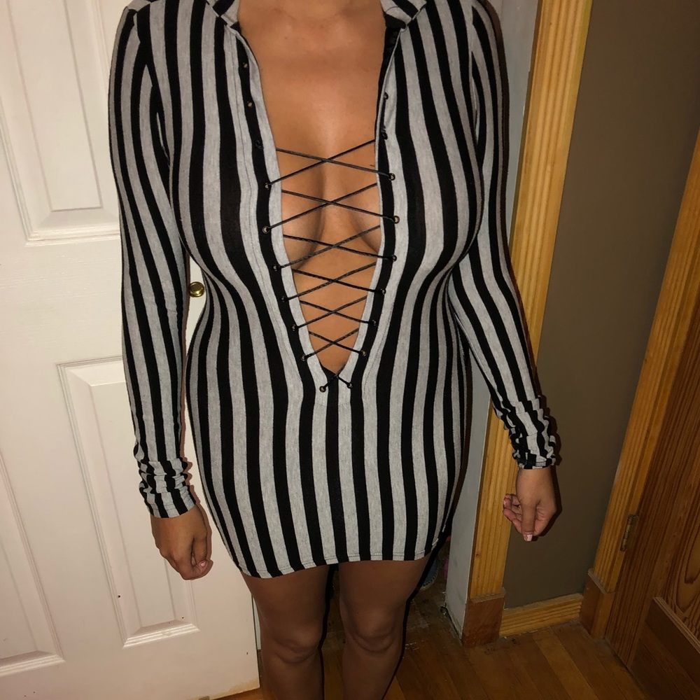 GUESS lace-up dress